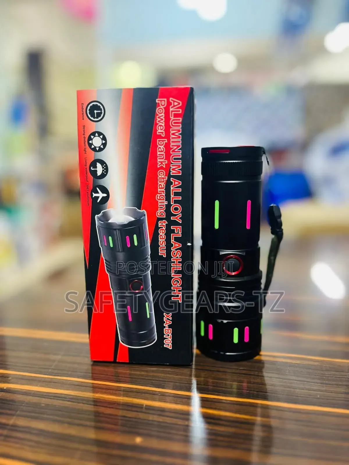 Flashlight With Power Bank Charging