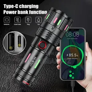 Flashlight With Power Bank Charging