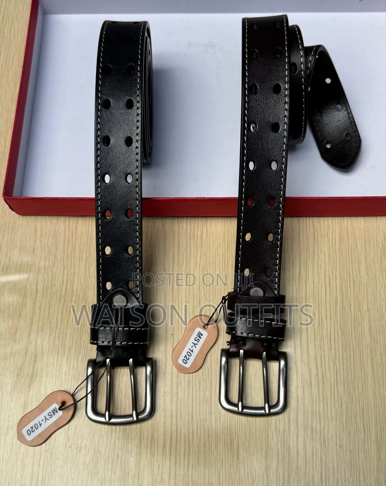 Men's Leather Materials Belts or Mikanda Msy-Code Branded