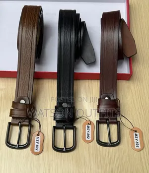 Men's Leather Materials Belts or Mikanda Msy-Code Branded