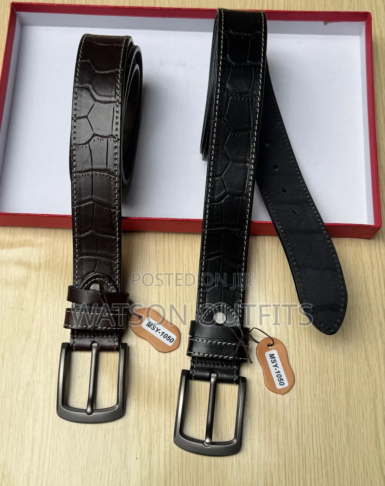 Men's Leather Materials Belts or Mikanda Msy-Code Branded