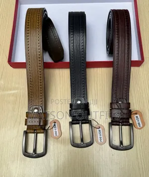 Men's Leather Materials Belts or Mikanda Msy-Code Branded