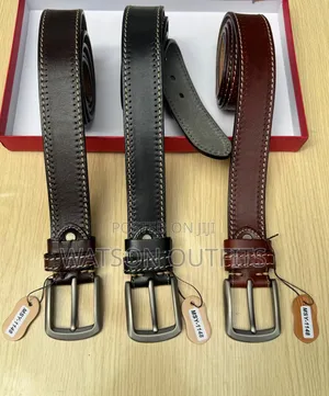 Men's Leather Materials Belts or Mikanda Msy-Code Branded