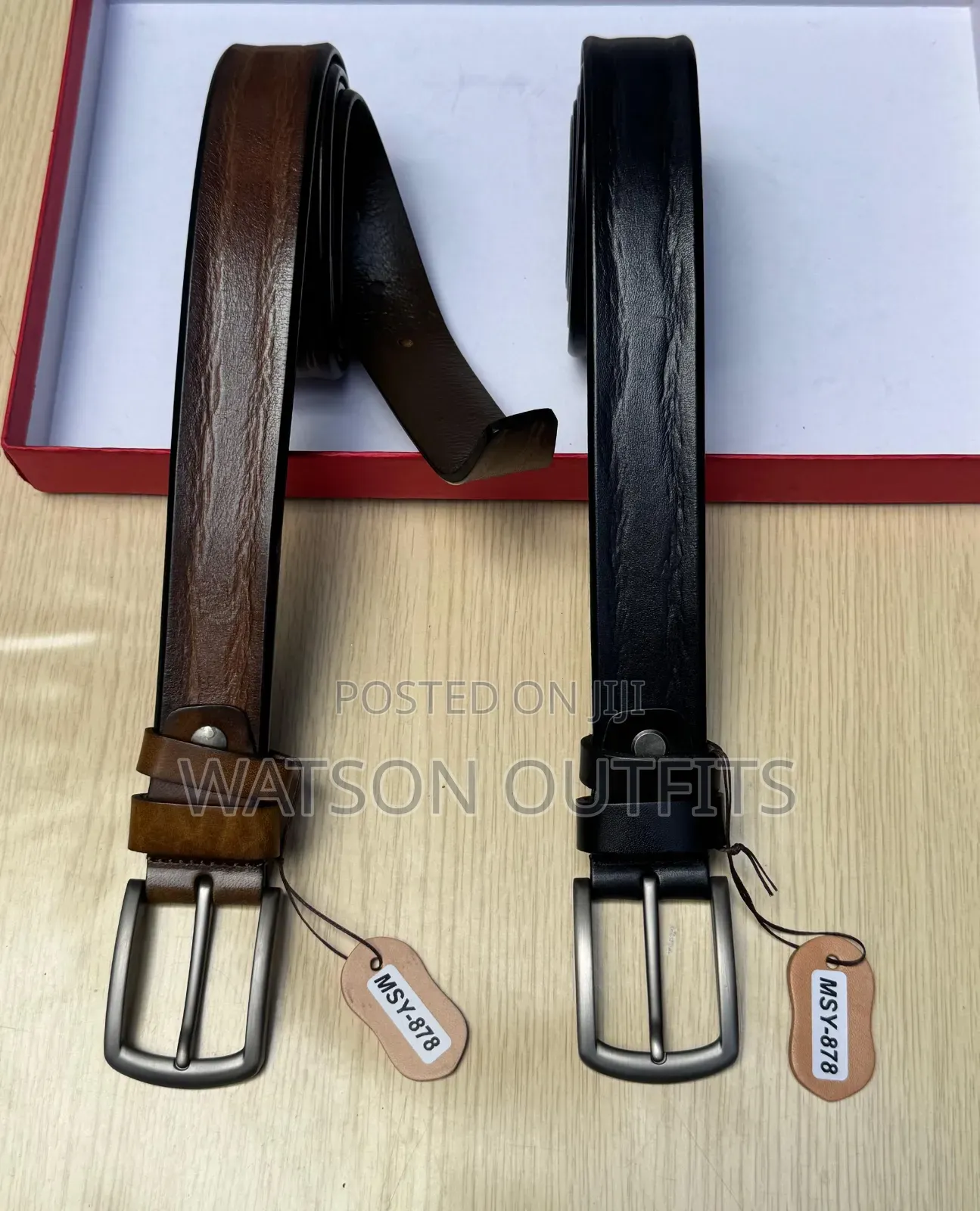 Men's Leather Materials Belts or Mikanda Msy-Code Branded