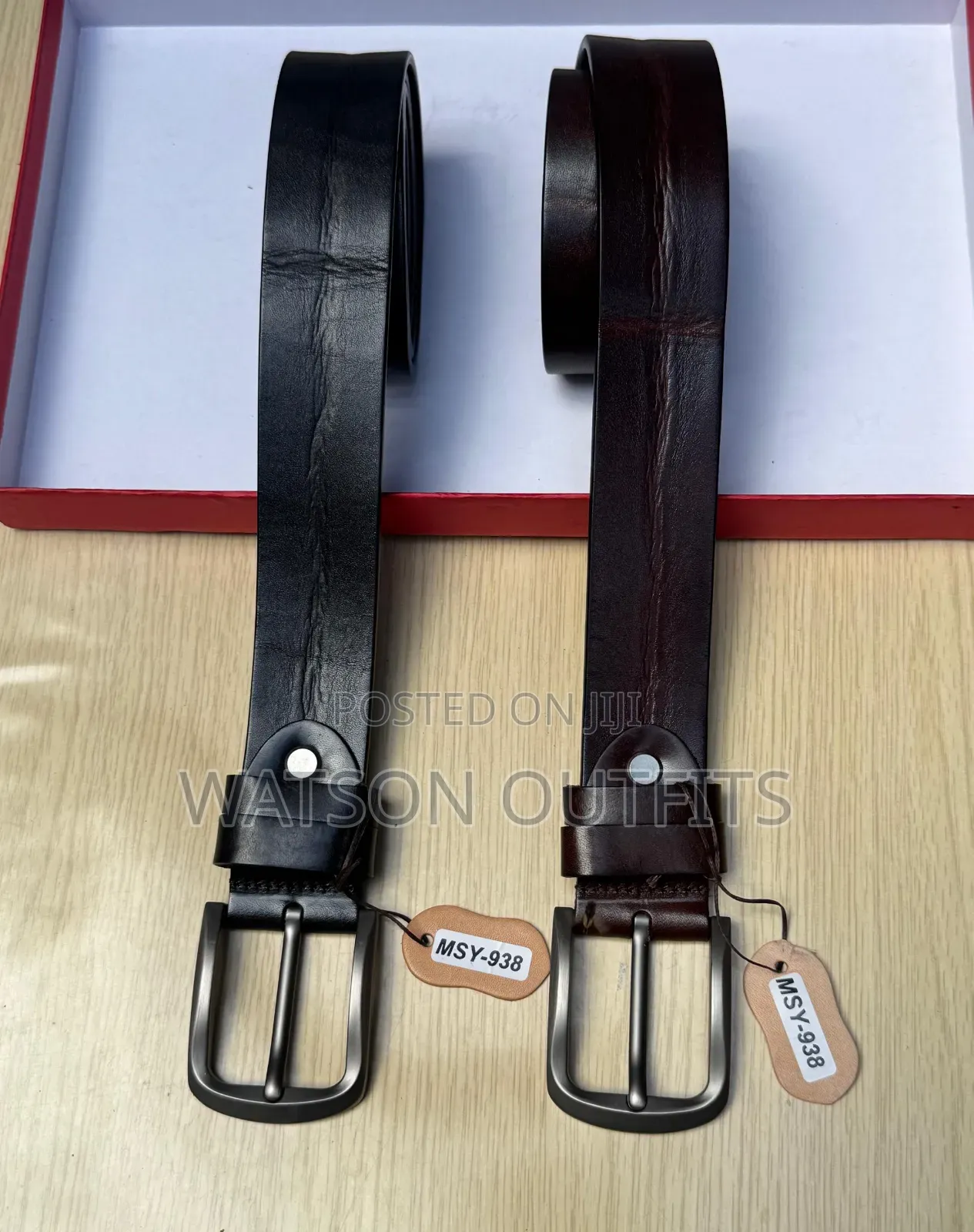 Men's Leather Materials Belts or Mikanda Msy-Code Branded