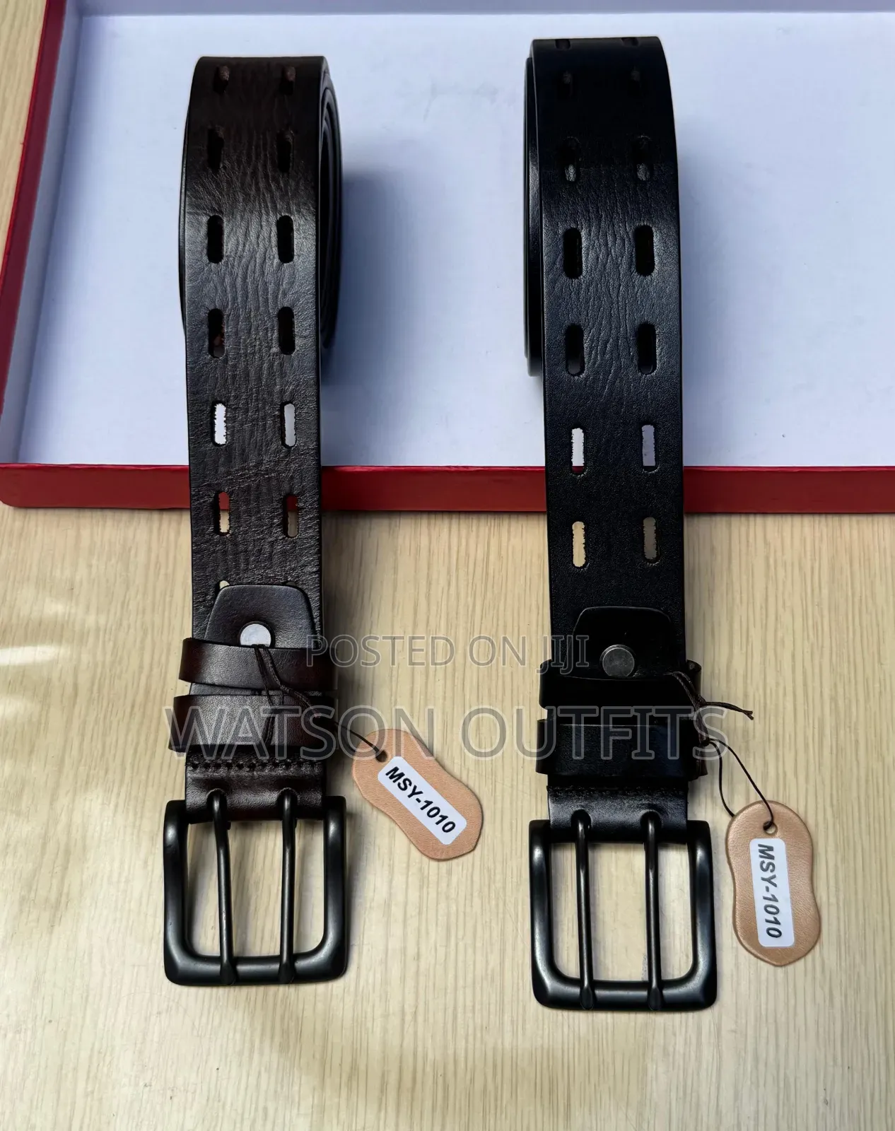 Men's Leather Materials Belts or Mikanda Msy-Code Branded