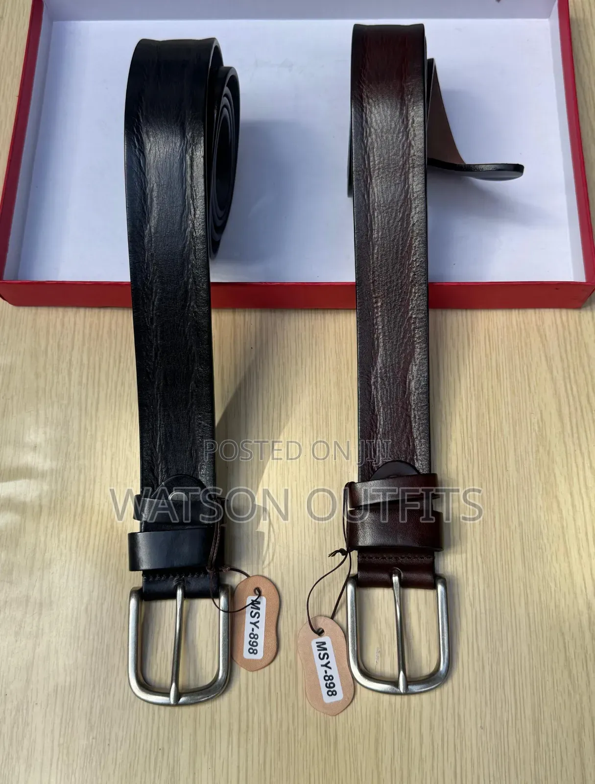 Men's Leather Materials Belts or Mikanda Msy-Code Branded