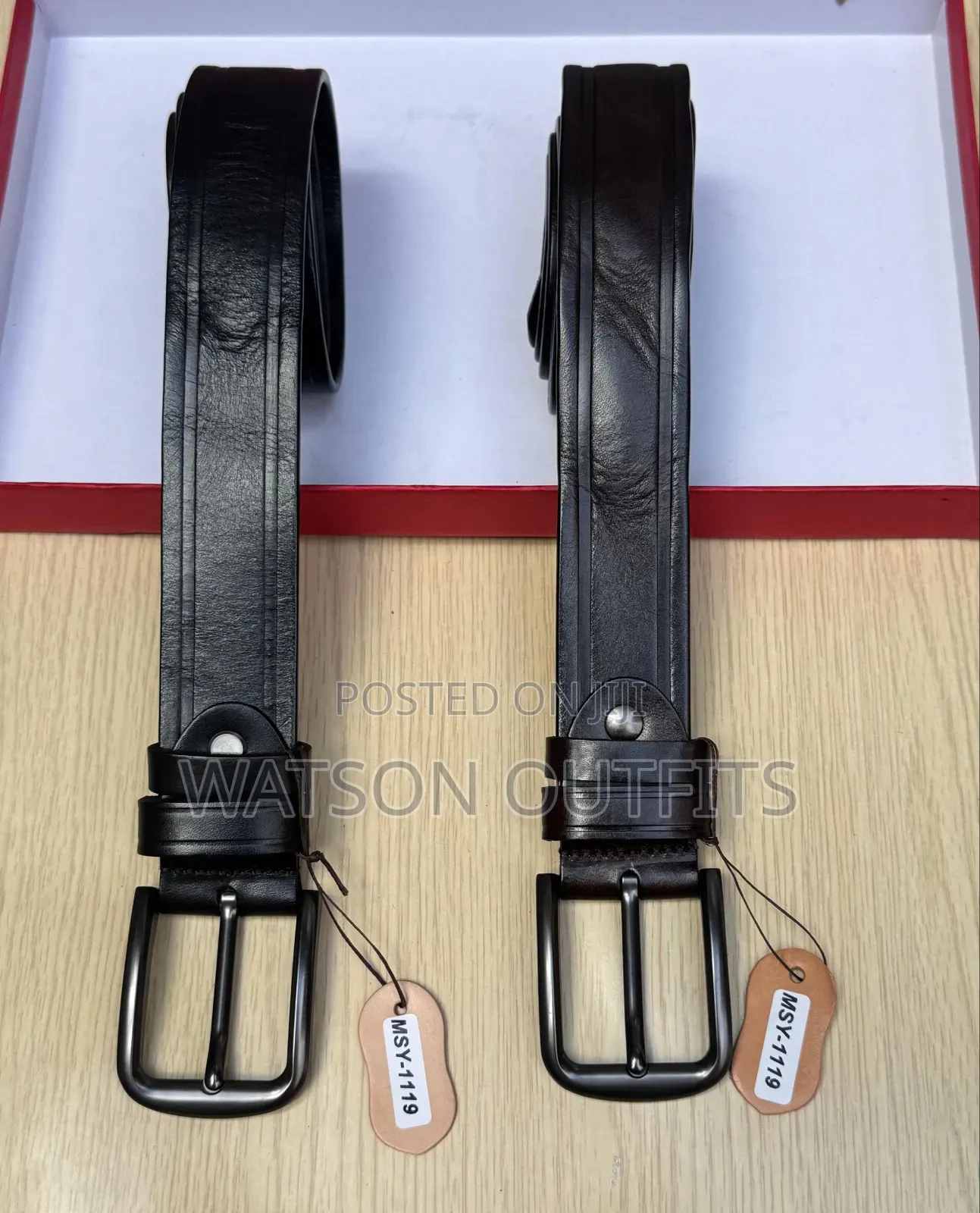 Men's Leather Materials Belts or Mikanda Msy-Code Branded