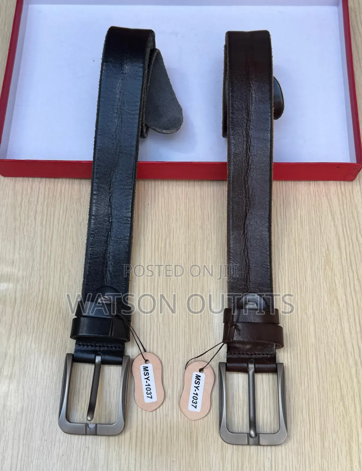 Men's Leather Materials Belts or Mikanda Msy-Code Branded