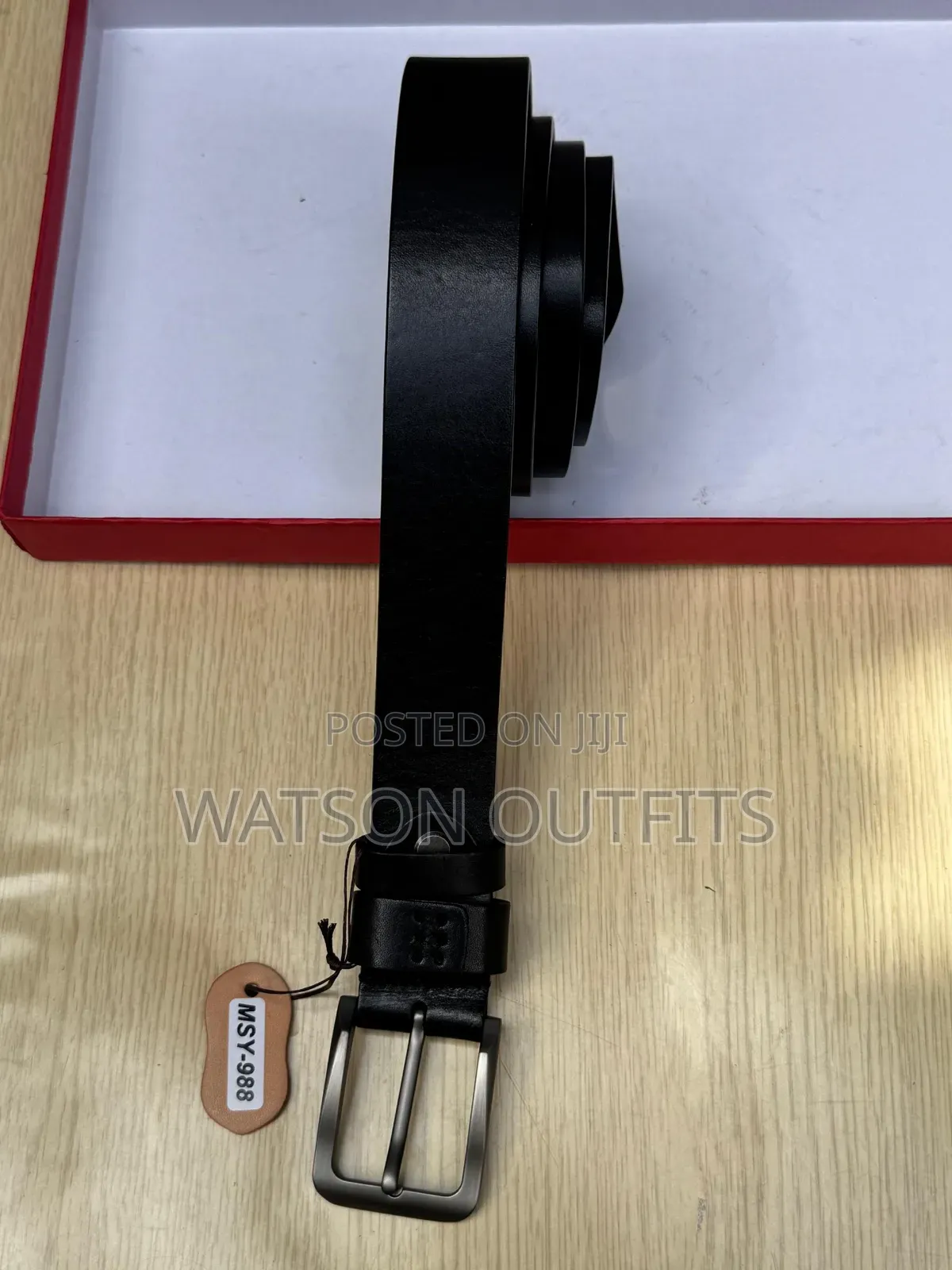 Men's Leather Materials Belts or Mikanda Msy-Code Branded