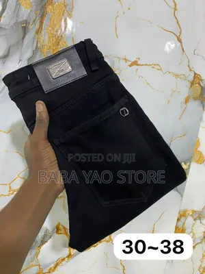 Quality Men's Stretching Slim Black Colorfast Jeans