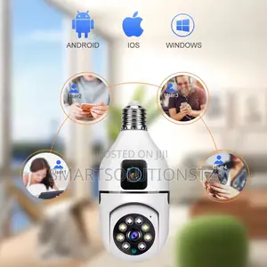 Bulb Wifi CCTV Camera PTZ Double Lens