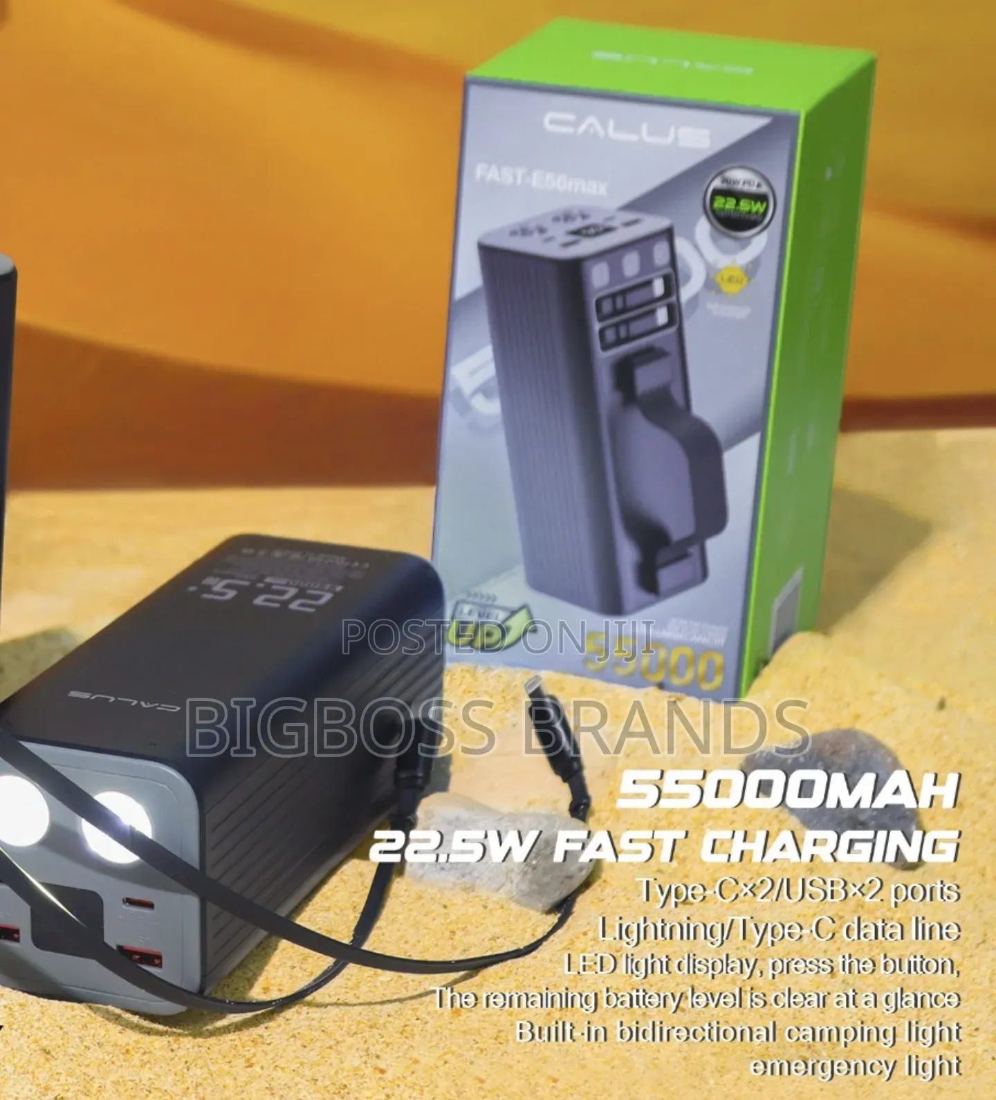 Calus Heavy Duty Power Bank Fast-E56 Max 55000mah