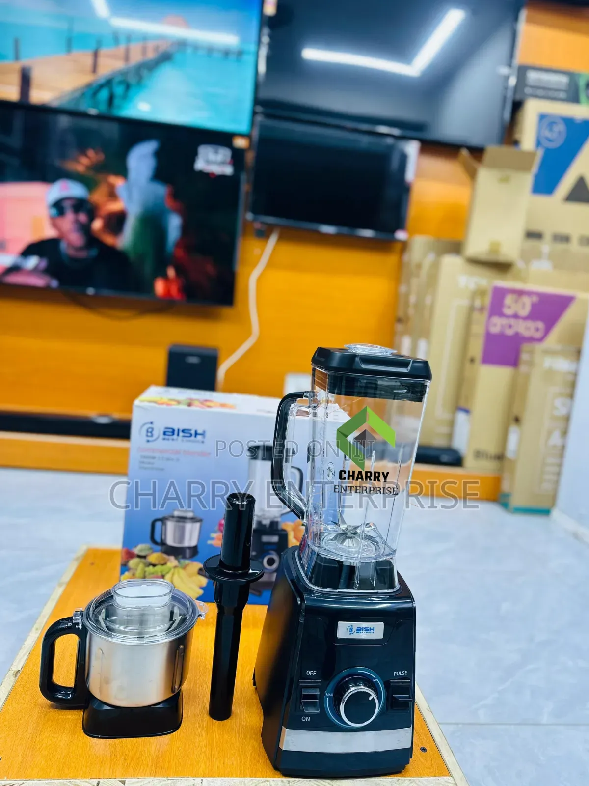 Bish Commercial and Home Use Blender and Grinder 1000w Unbreakable Jar