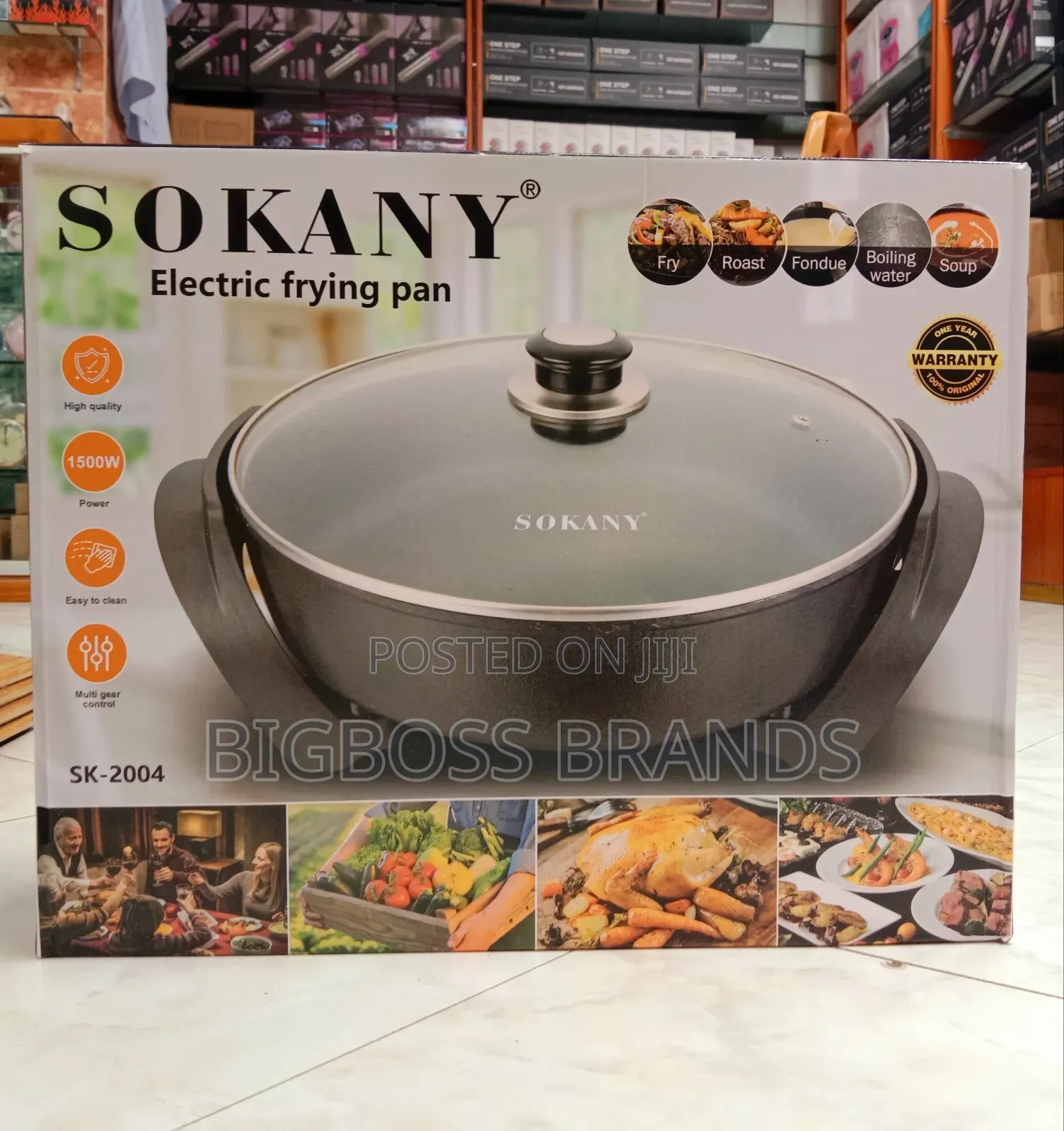 Sokany Electric Frying Pan 3 Liters 1500 Watts