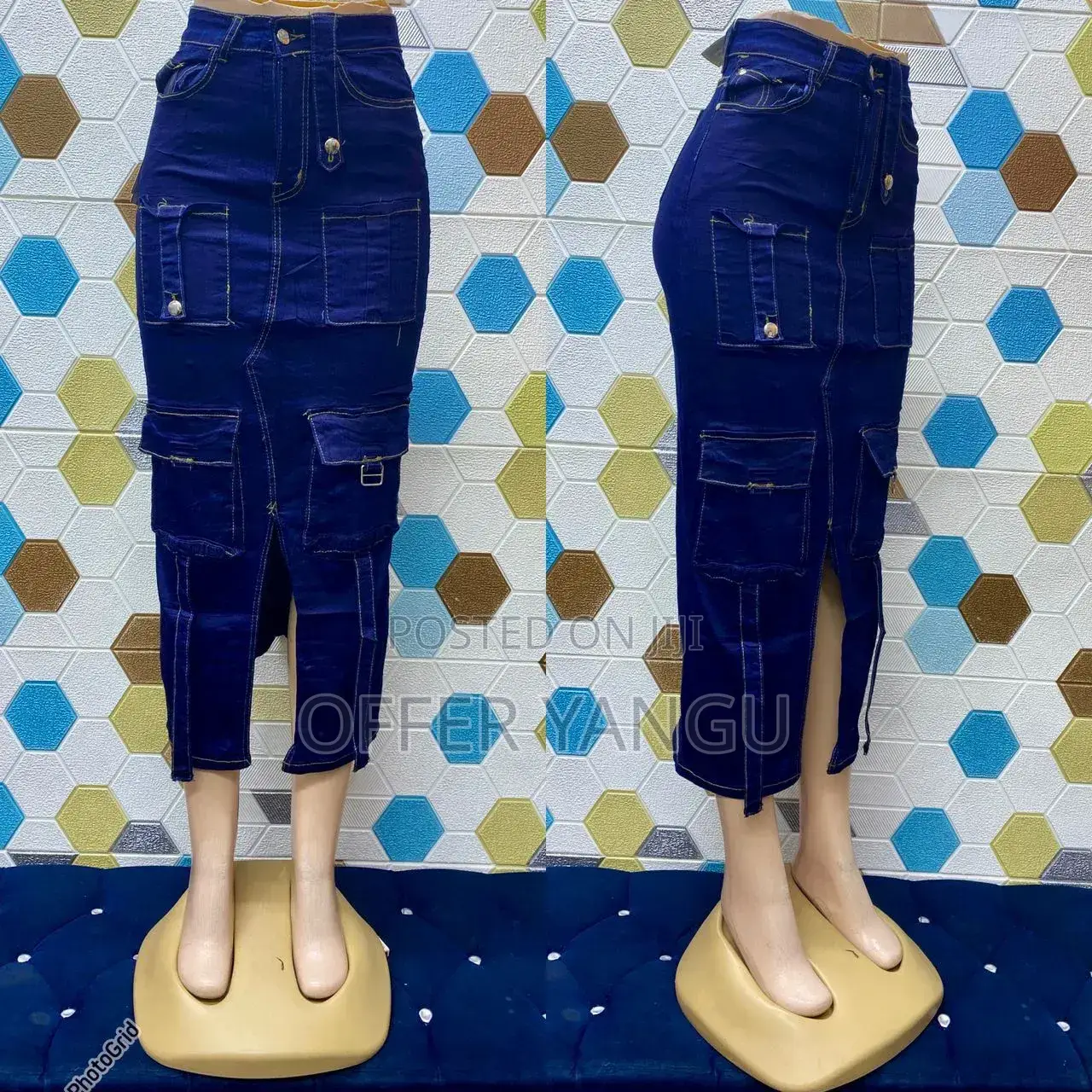Cargo Jeans Skirtes