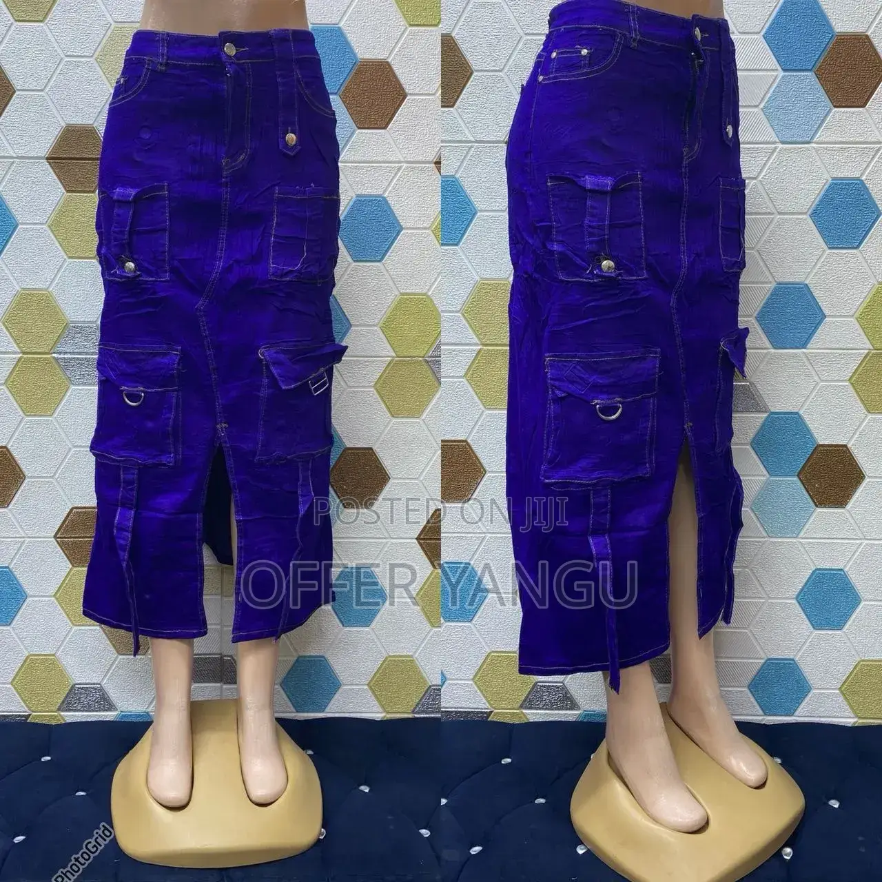 Cargo Jeans Skirtes