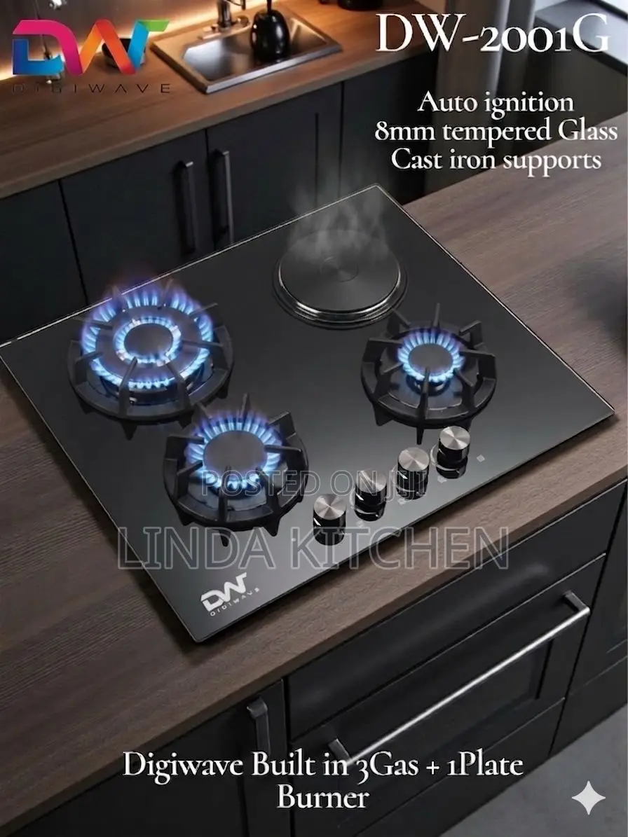 Digiwave 3gas + 1plate Glass Body 60x60cm