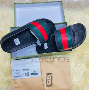 Full Boxed Men's Leather Sandals Gucci Smartly Branded