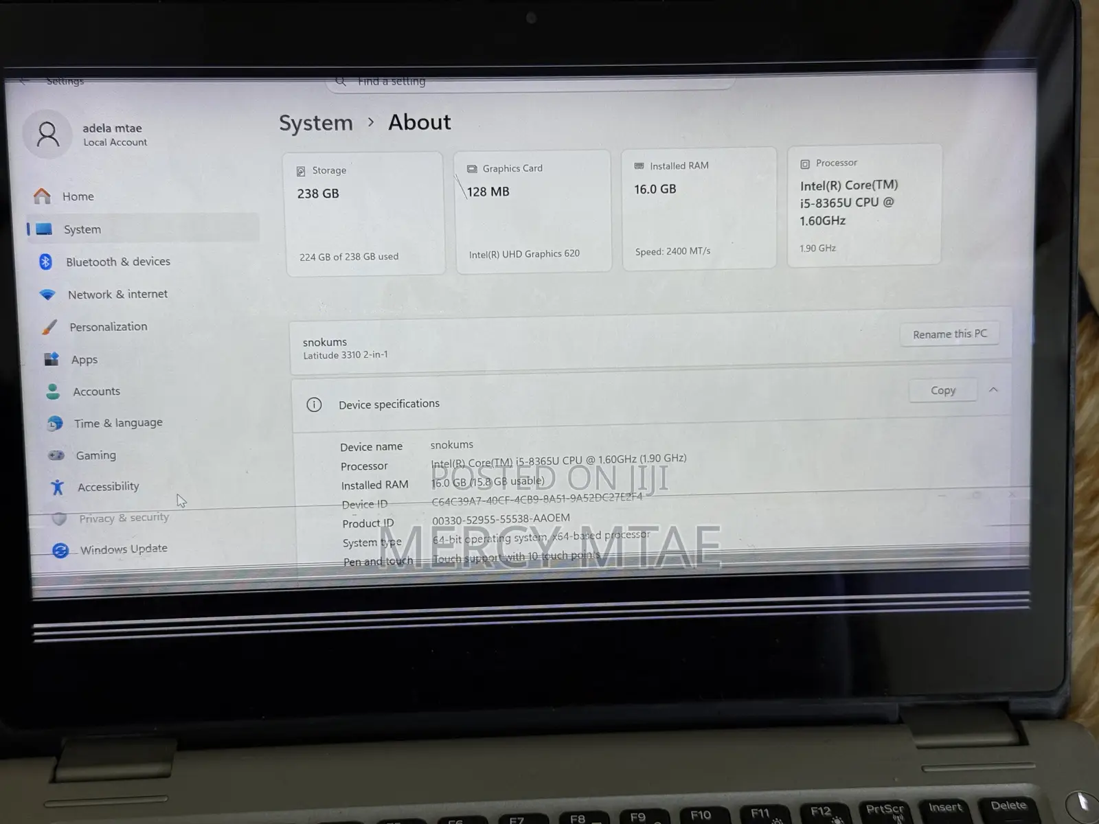 Laptop Dell Latitude 3310 16GB Intel Core i5 SSD 256GB