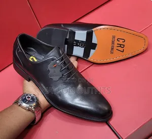 Men's Leather Shoes or Purely Leathered Cr7 Smartly Branded Mocca