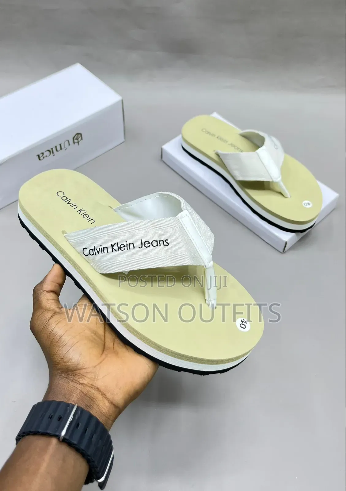 Men's New and Original Slippers Ck Branded Rubber Materials Quality