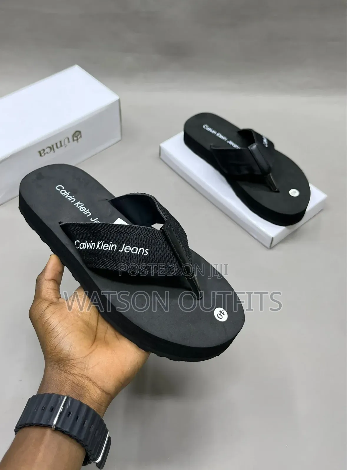 Men's New and Original Slippers Ck Branded Rubber Materials Quality