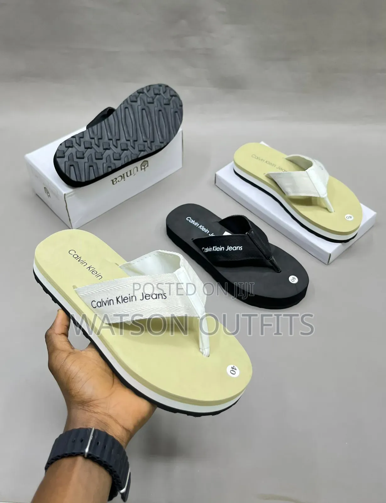 Men's New and Original Slippers Ck Branded Rubber Materials Quality