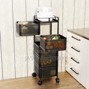 5-Tier Rotating Kitchen Trolley