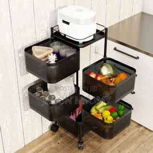 5-Tier Rotating Kitchen Trolley