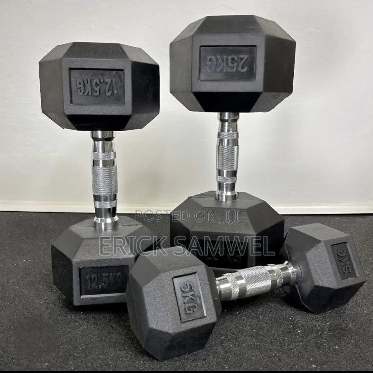 Premium Rubber Hex Dumbbells
