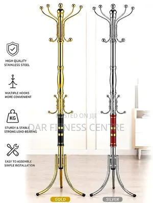 Stainless Steel Coats and Hats Rack.