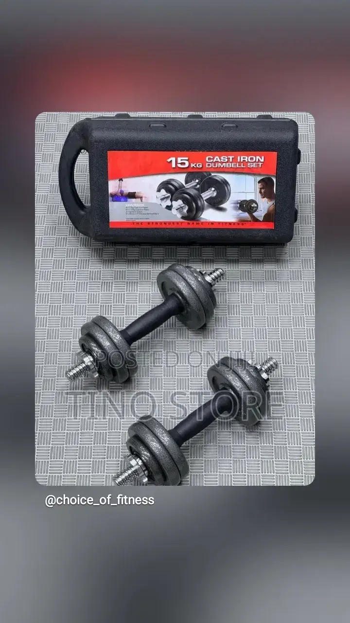 Cast and Iron Dumbell Set
