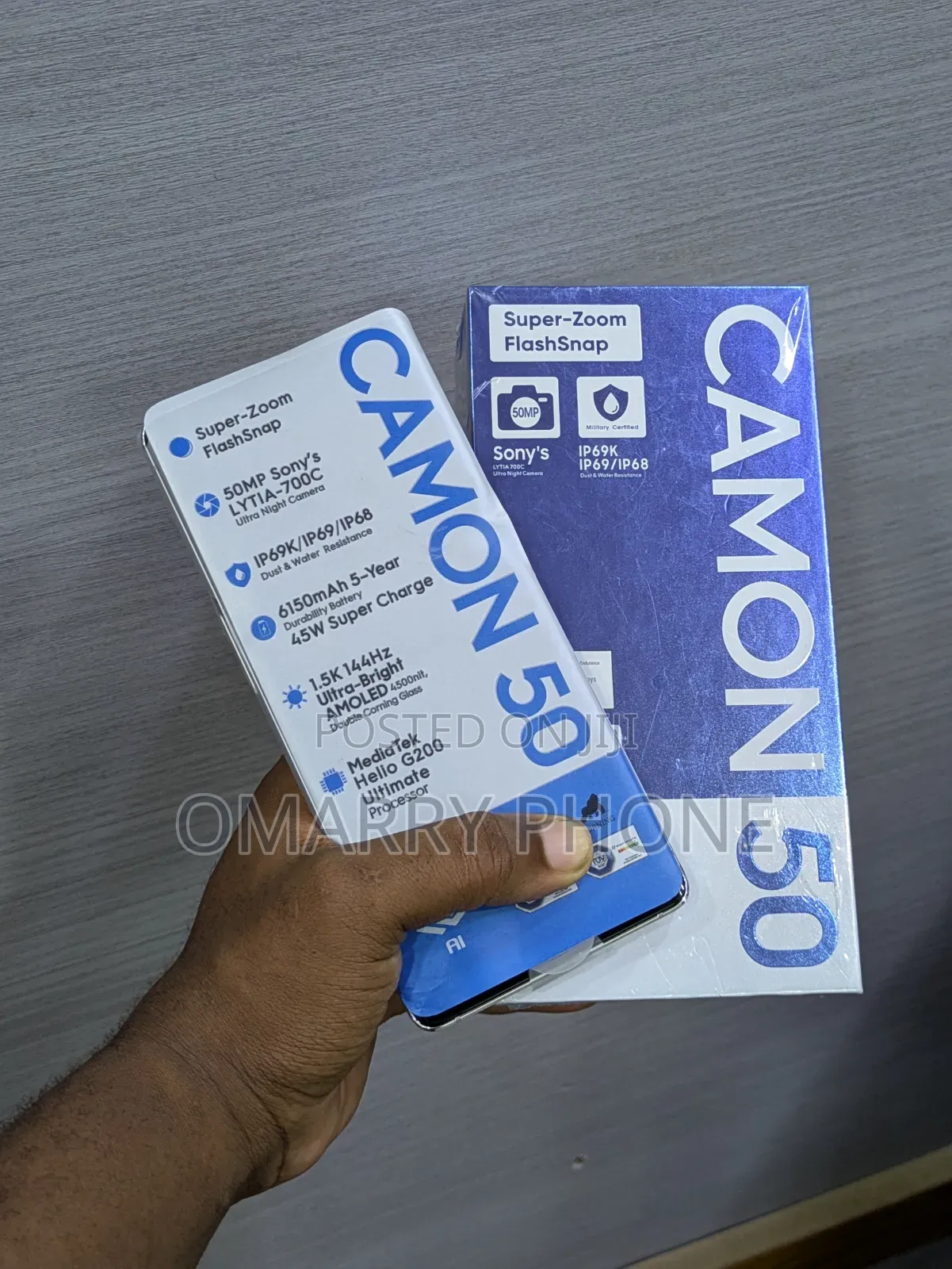 New Tecno Camon 50 256 GB Blue