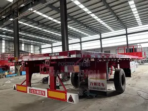 China Semi Trailer Factory 3axle 60ton Flatbed Trailer Tanzania