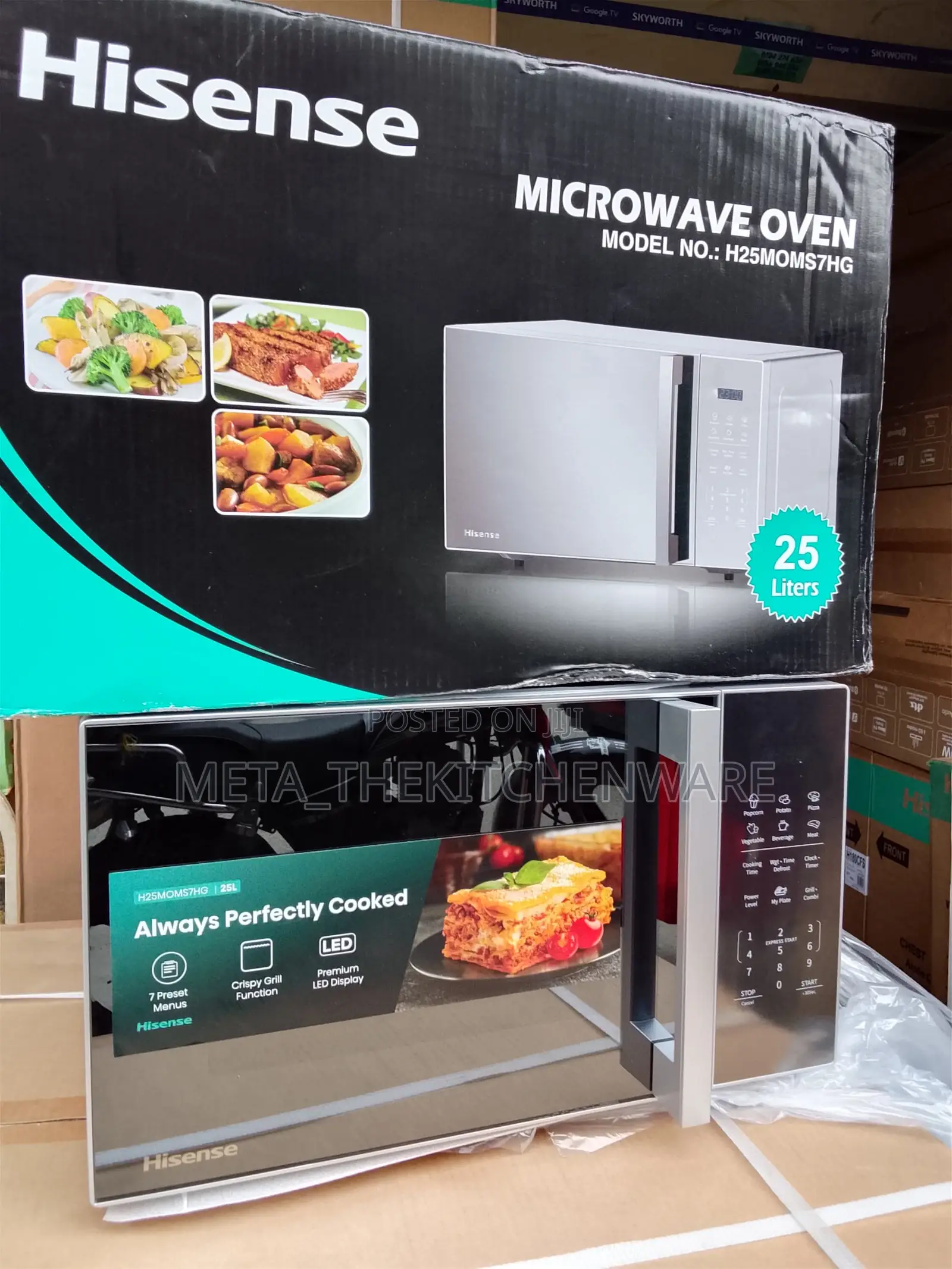 Hisense Digital Microwave Oven With Grill 25l H25moms7hg