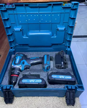 Cordless Drill Set With Two Batteries 21v