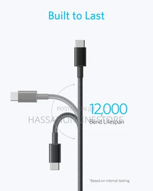 Anker Usb-C to Usb-C Cable 1m 60w Durable Braided Fast-Charging Cable