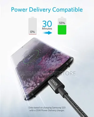 Anker Usb-C to Usb-C Cable 1m 60w Durable Braided Fast-Charging Cable