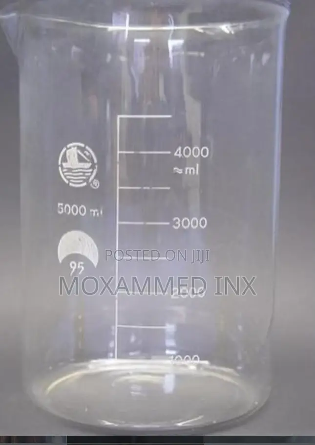 5000ml Pyrex Borosilicate Glass Beaker Featuring Graduated Measurement