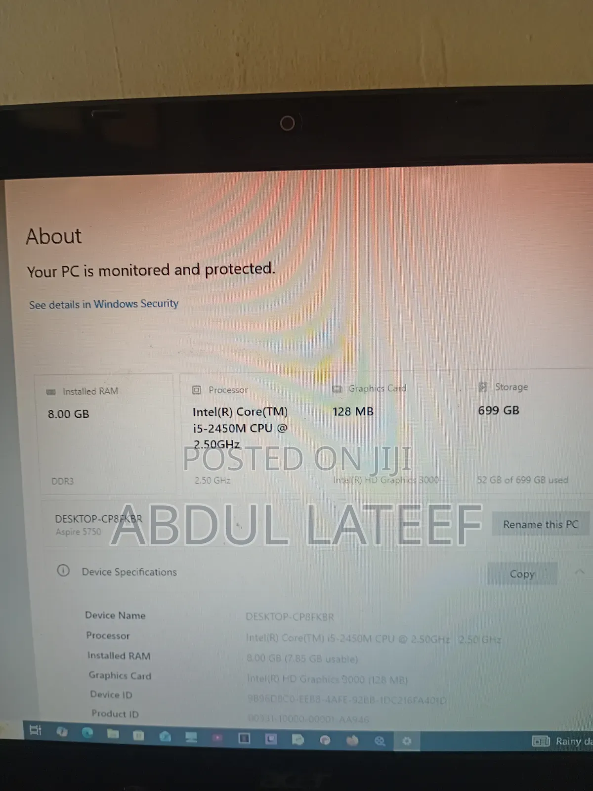 Laptop Acer Aspire 1110X 8GB Intel Core i5 HDD+SSD 512GB