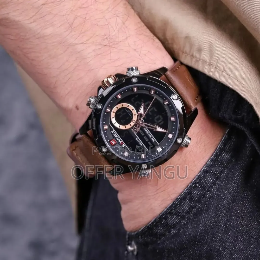 Naviforce Nf9208 Watch (Mikanda Ya Ngozi)