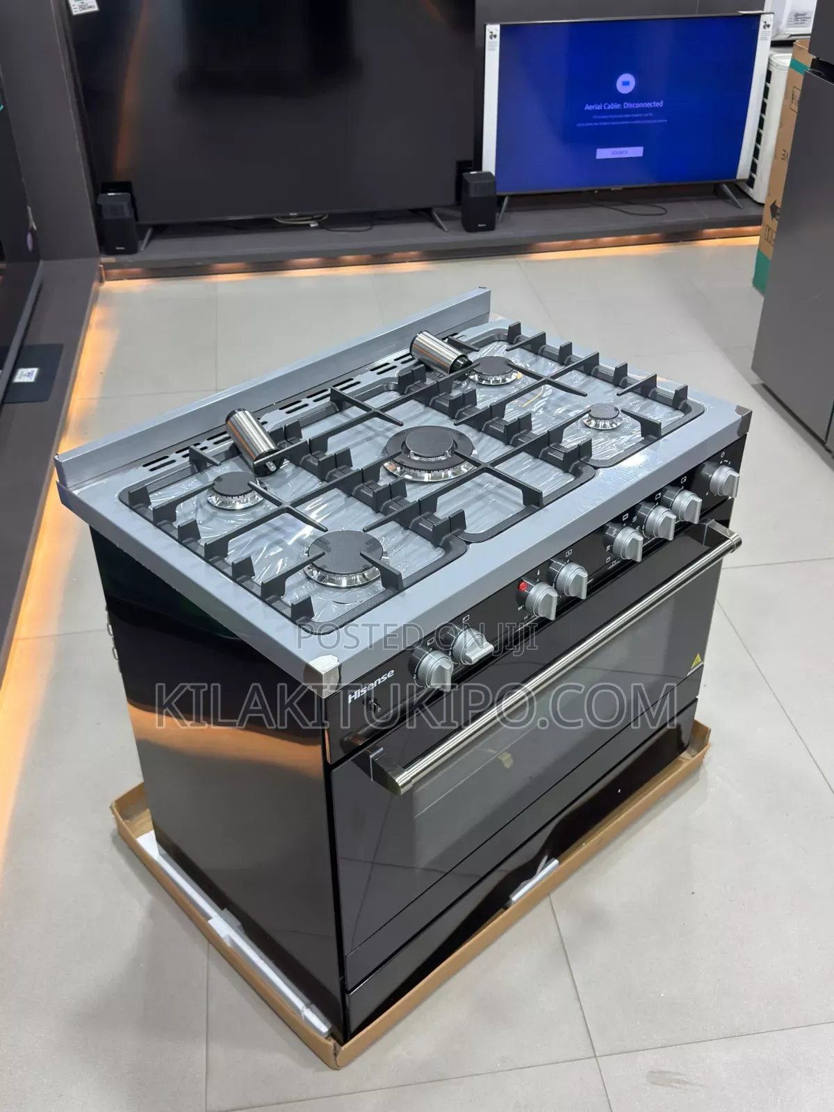 *Hisense*
Cooker 90x 60 Full Gas 5 Plate
Oven Electric 
Hfs90ga5bl