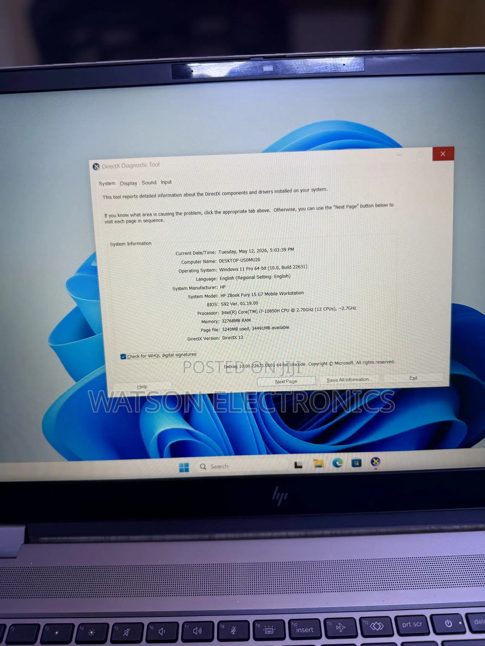 Laptop HP Zbook Fury 15 G7 32GB Intel Core i7 SSD 512GB