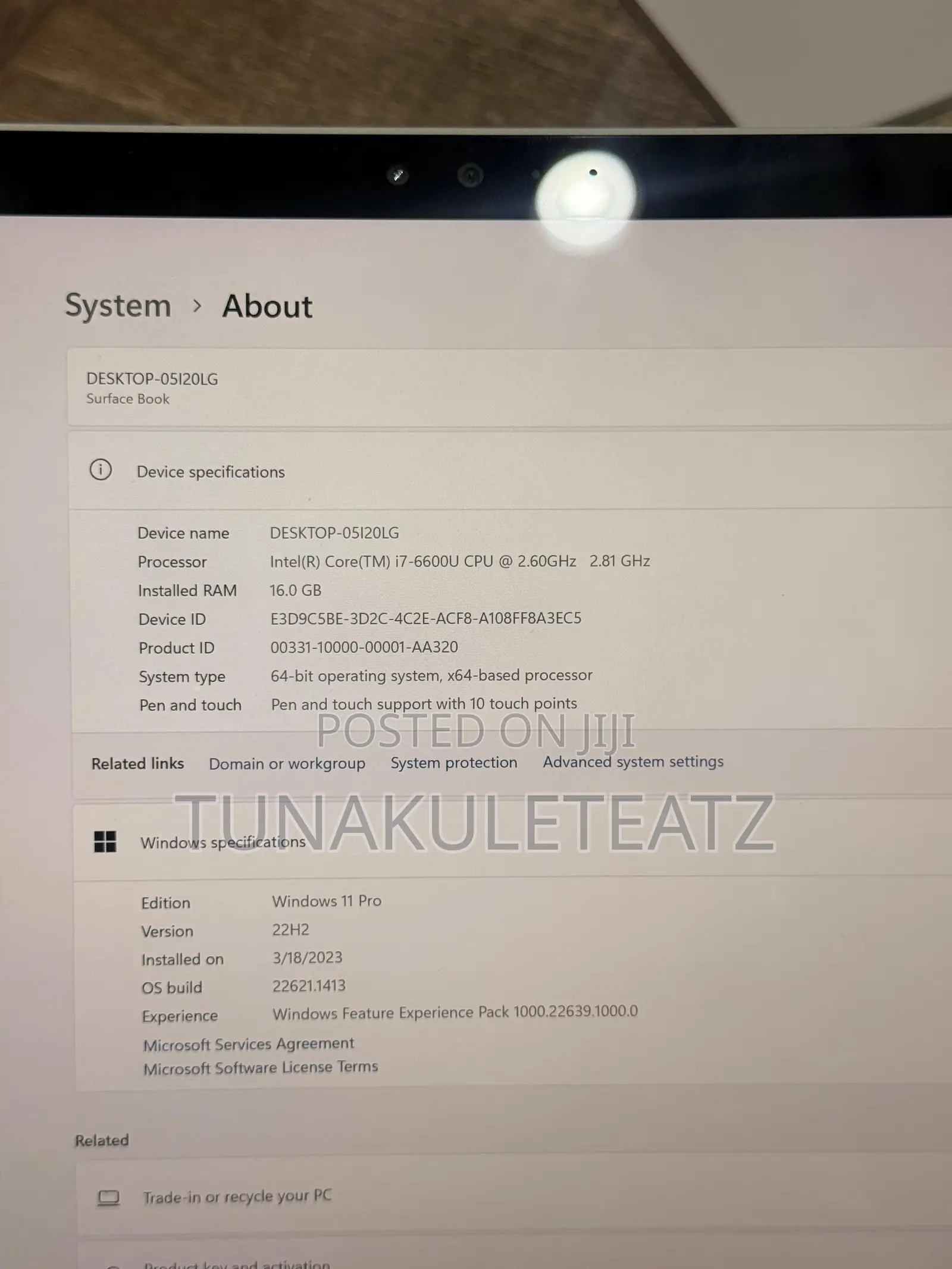 Laptop Microsoft Surface Book 16GB Intel Core i7 SSD 1T