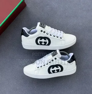 Men's Leather Classic Gucci Sneakers or Gucci Brand Shoes or Footwears