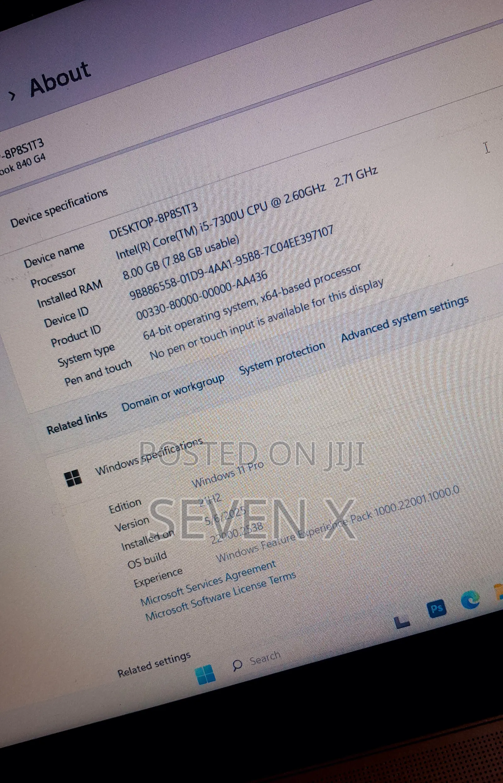 Laptop HP EliteBook 840 G4 8GB Intel Core i5 SSD 256GB