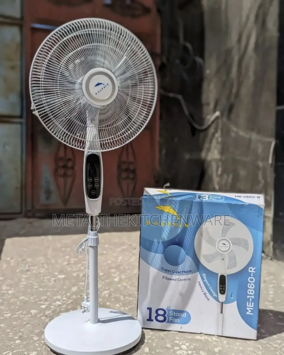 Dolphin Stand Fan With Remote 18inches
