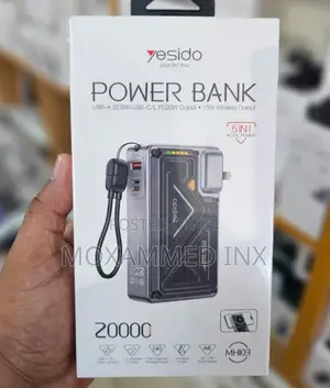 Mh103 Yesido Powerbank 5in1 Ac/Dc 20,000mah Battery With Magsafe