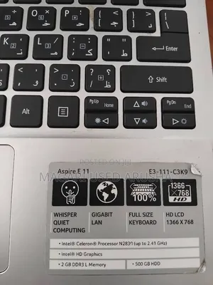 Laptop Acer Aspire E3 111 2GB Intel Core i9 HDD+SSD 500GB